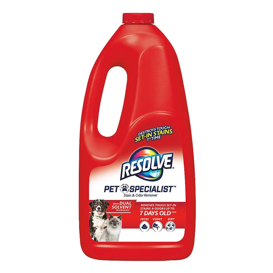 PetSmart Resolve Pet Stain & Odor Remover Refill for Dogs and Cats - Dual Solvent Formula, 60 Fl Oz