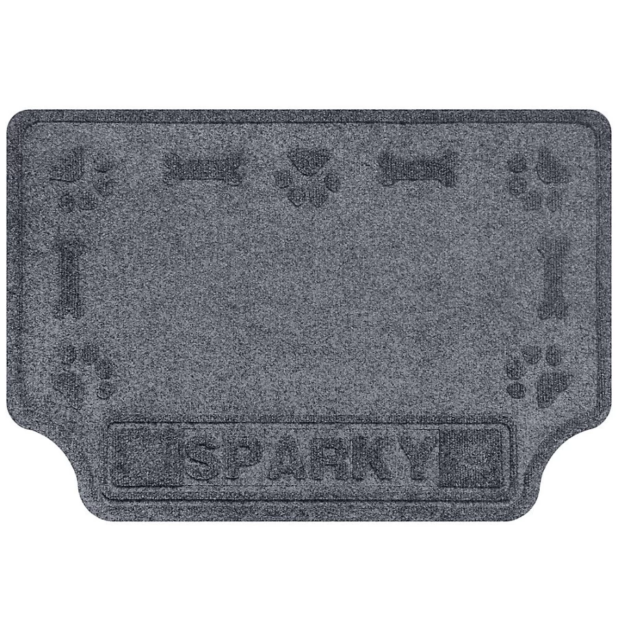 "PetSmart Personalized Dog Bowl Mat - WaterHog Drool Hog Bungalow Flooring Bone Design Non-Slip Placemat"