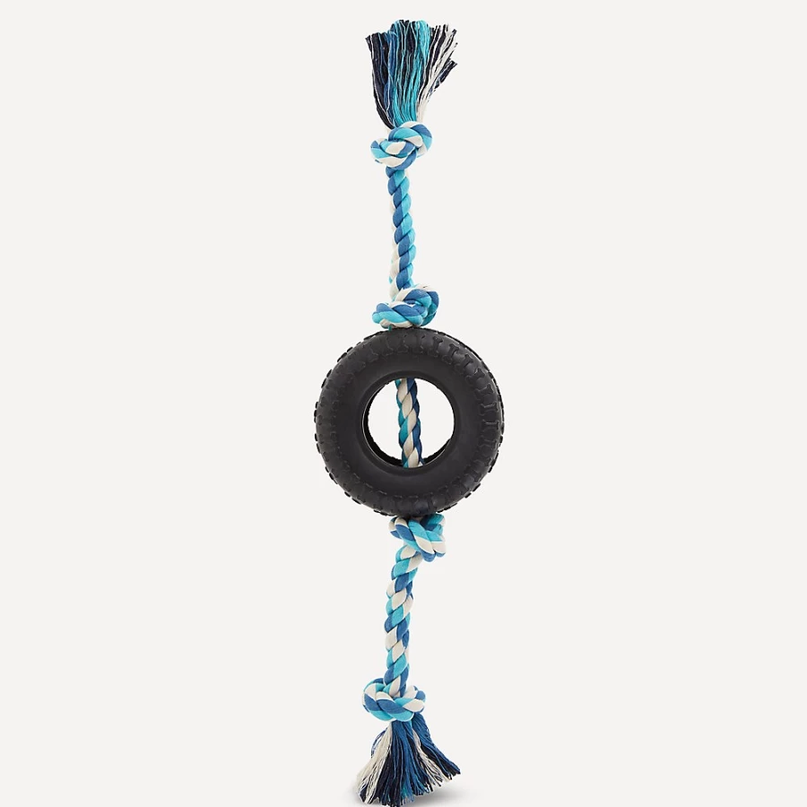 PetSmart Joyhound Durable Rubber Tire & Knotted Rope Interactive Dog Toy for Play