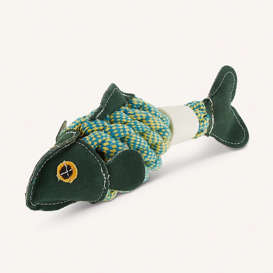 PetSmart Joyhound Game On Rope Fish Dog Toy with Chewable Bone for Interactive Play
