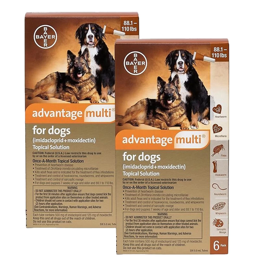 "PetSmart Advantage Multi Topical Solution for Large Dogs 88-110 lbs – Flea, Tick & Heartworm Prevention"