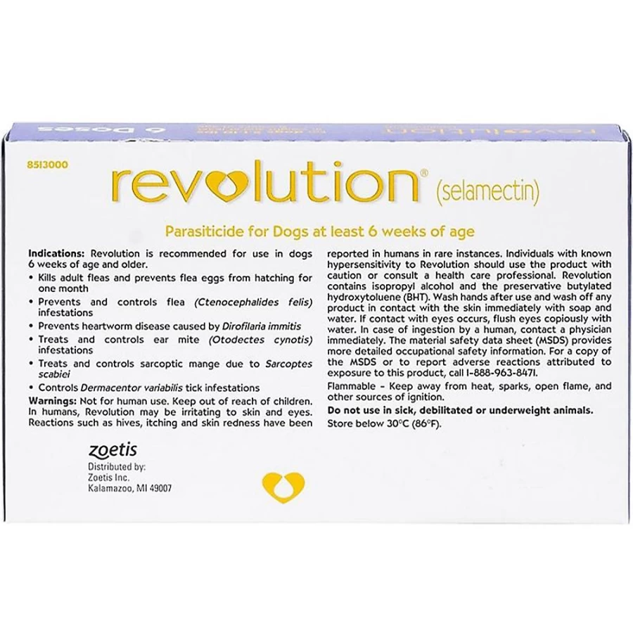 PetSmart Revolution Topical for Dogs 5.1-10 lbs, Purple – 3-Month or 6-Month Flea & Tick Prevention Supply