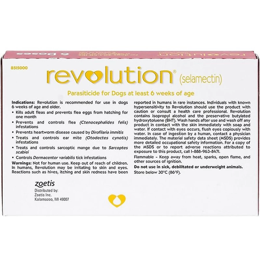 "PetSmart Revolution Topical for Dogs 20.1-40 lbs – 3 Month or 6 Month Flea & Tick Treatment Supply"