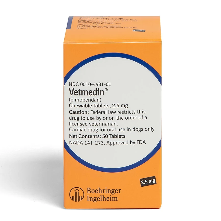 "PetSmart Vetmedin 2.5mg Chewable Tablets for Dogs - 50 or 100 Count Heart Medication"