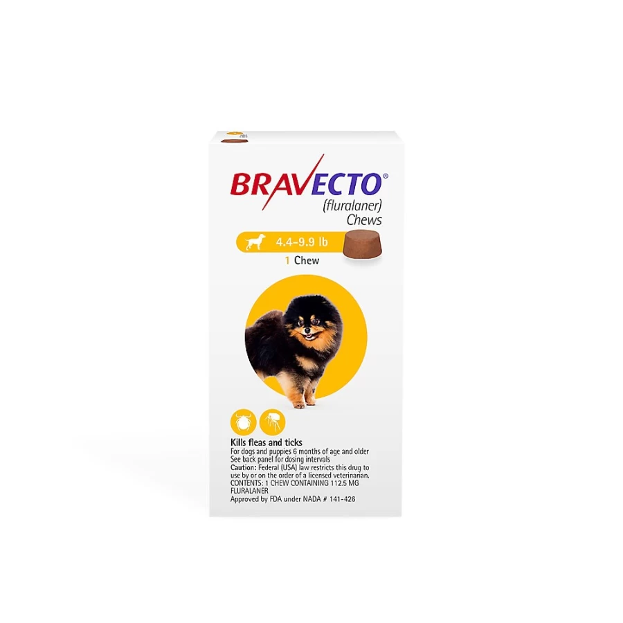 "Bravecto Chewable for Dogs 4.4-9.9 lbs – 12-Week Flea & Tick Treatment – 112.5 mg – PetSmart"