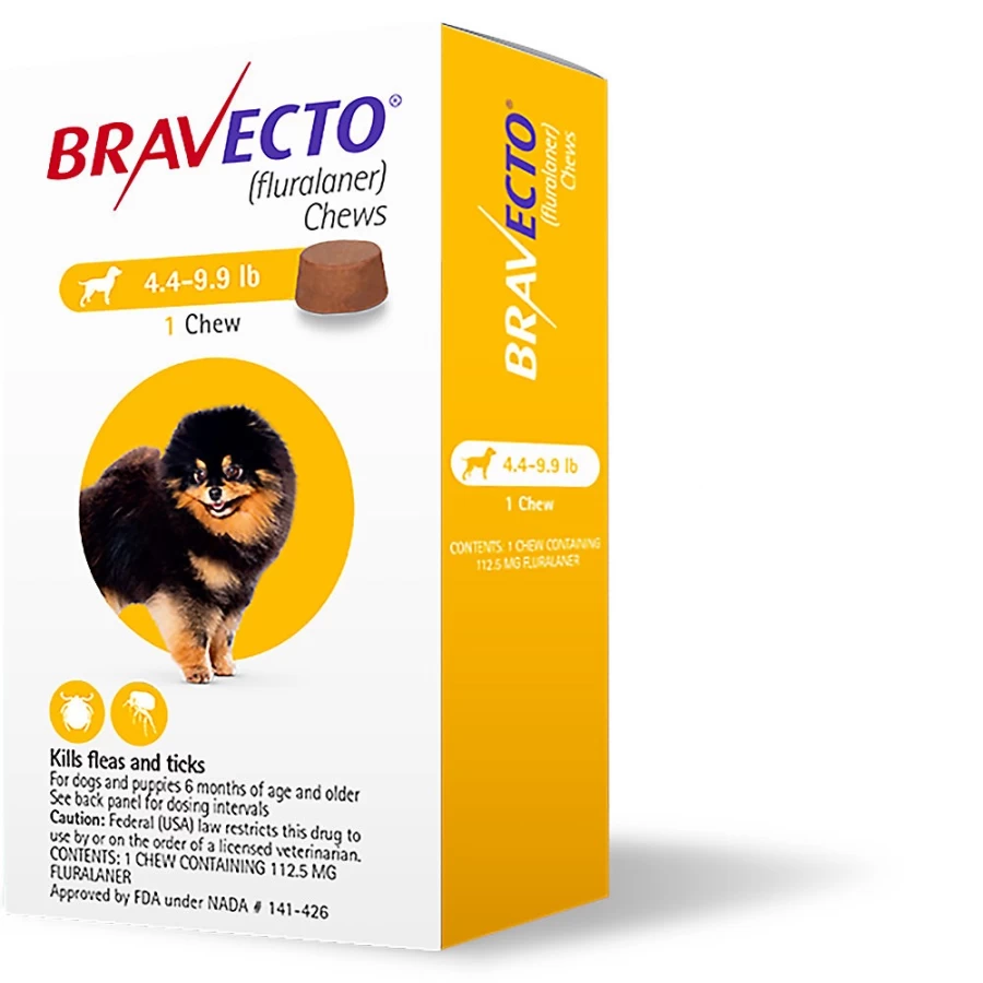 "Bravecto Chewable for Dogs 4.4-9.9 lbs – 12-Week Flea & Tick Treatment – 112.5 mg – PetSmart"