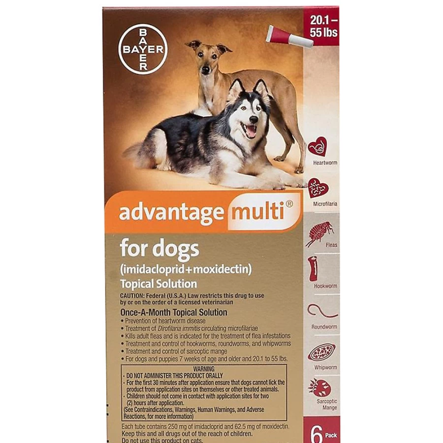 "PetSmart Advantage Multi Topical Solution for Dogs 20.1-55 lbs – Flea, Tick & Heartworm Prevention"