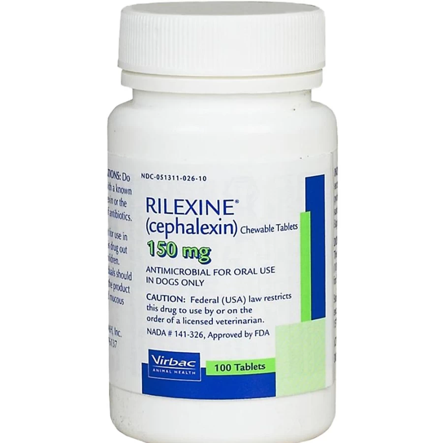 PetSmart Rilexine (Cephalexin) Chewable Tablets for Dogs - 150mg, 300mg, 600mg Single Dose