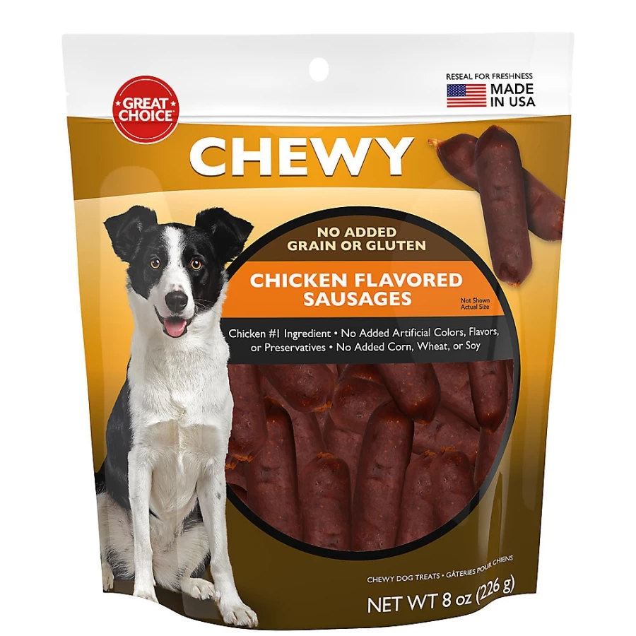 PetSmart Great Choice Sausage Dog Treats, 8 Oz – Natural & Delicious Training Rewards for Dogs