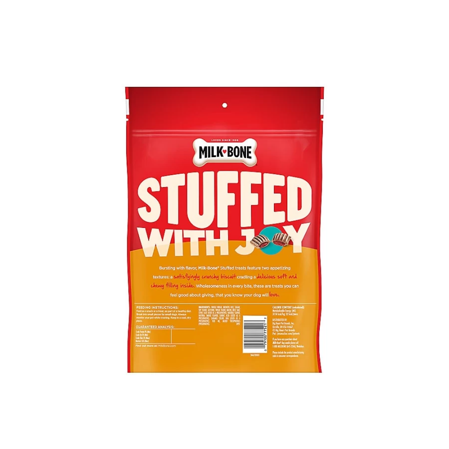 PetSmart Milk-Bone Stuffed Dog Treats for All Ages - Bacon & Beef Flavor Chew Toys