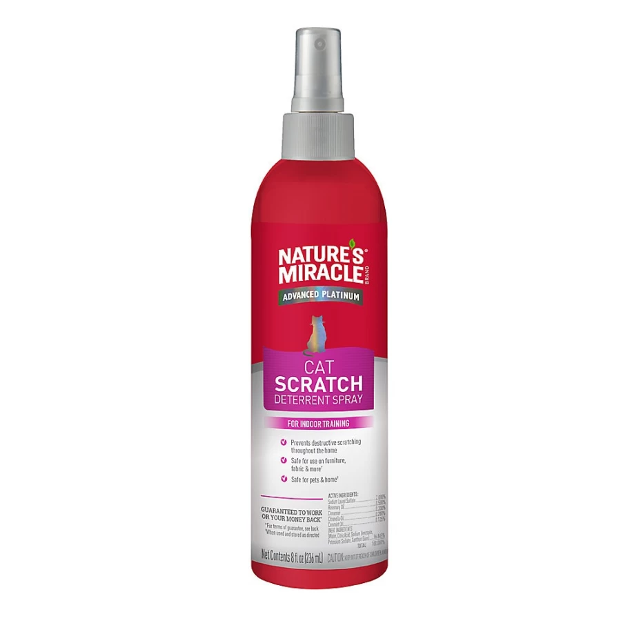PetSmart Advanced Platinum Cat Scratch Deterrent Spray by Nature's Miracle - Stop Scratching Fast