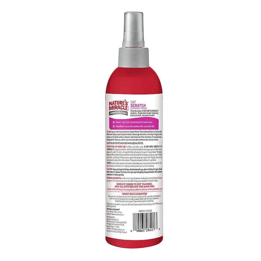 PetSmart Advanced Platinum Cat Scratch Deterrent Spray by Nature's Miracle - Stop Scratching Fast