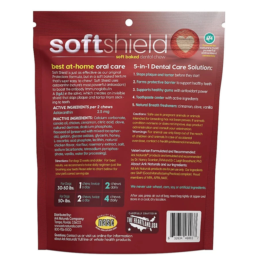 PetSmart Ark Naturals Brushless Dental Chews for Dogs - Large Size, Softshield Protection Plus Toothpaste Alternative