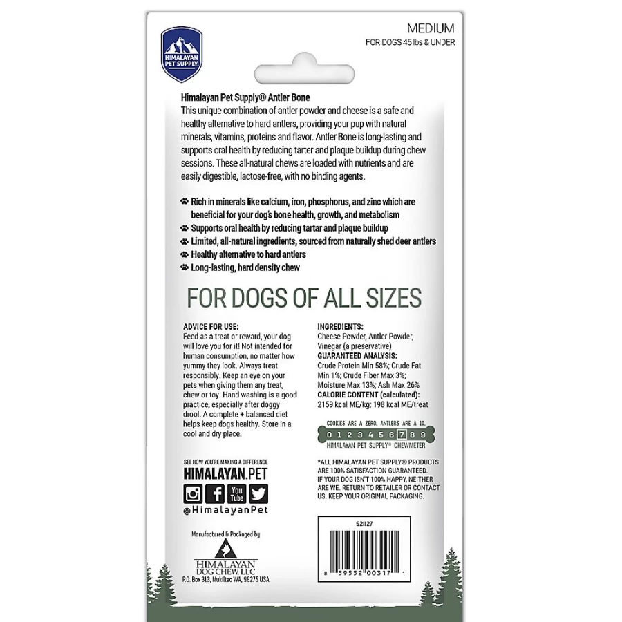 PetSmart Himalayan Antler Dog Chew - Natural Long-Lasting Deer Antler Chew for Dogs - 1 Count