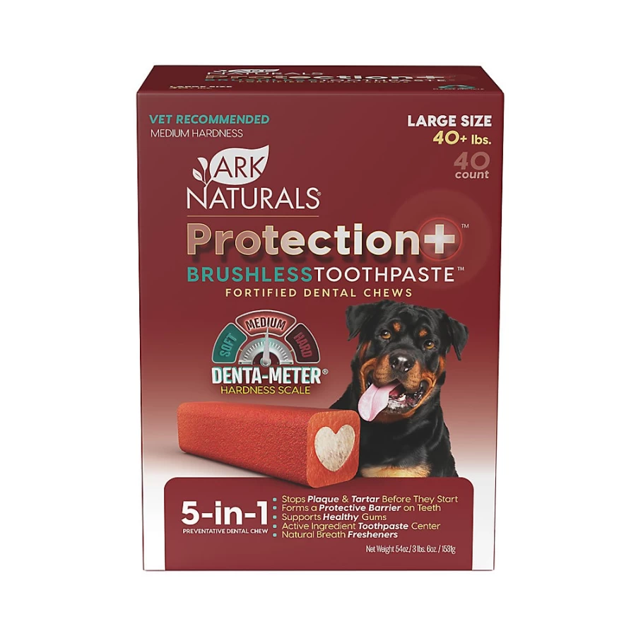 "Ark Naturals 5-in-1 Brushless Dental Treats for Large Dogs – PetSmart Oral Care Protection"
