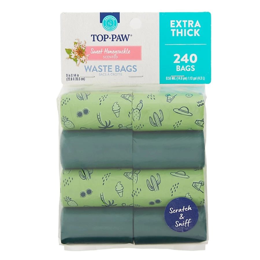 PetSmart Top Paw Biodegradable Cactus Dog Waste Bags for Eco-Friendly Cleanup