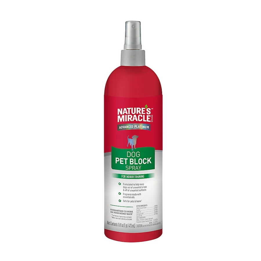 PetSmart Advanced Platinum Dog Repellent Spray – Nature’s Miracle Odor Block Solution for Pets