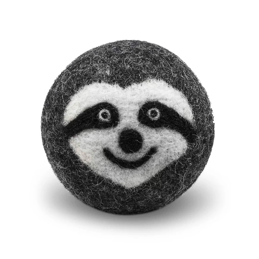 PetSmart Carolina Pet Sloth Plush Wool Ball Dog Toys - 2 Pack for Chewing & Play