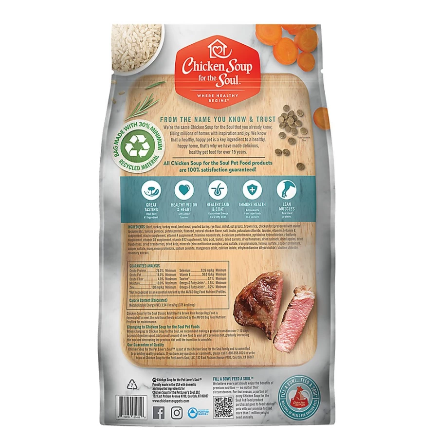 PetSmart Chicken Soup for the Soul Classic Adult Dry Dog Food with Beef & Brown Rice Recipe