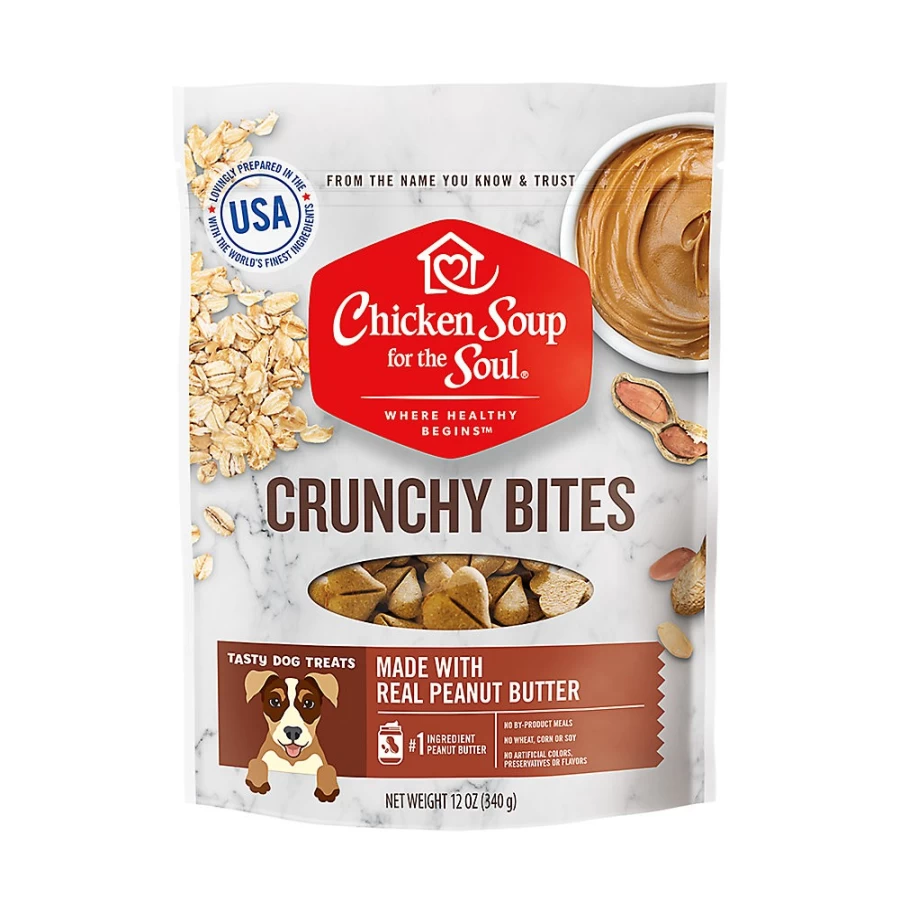 PetSmart Chicken Soup for the Soul Crunchy Peanut Butter Dog Treats - Healthy Snacks for Dogs