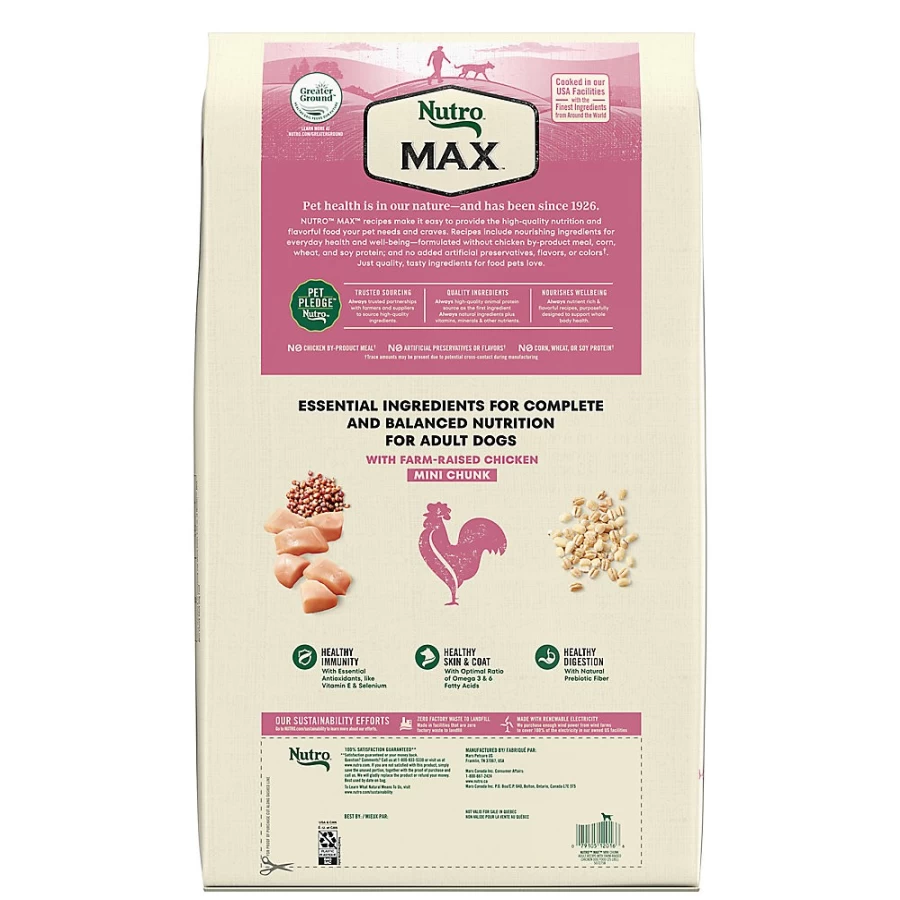 "NUTRO MAXX Mini Chunk Adult Dry Dog Food - Chicken Recipe by PetSmart"