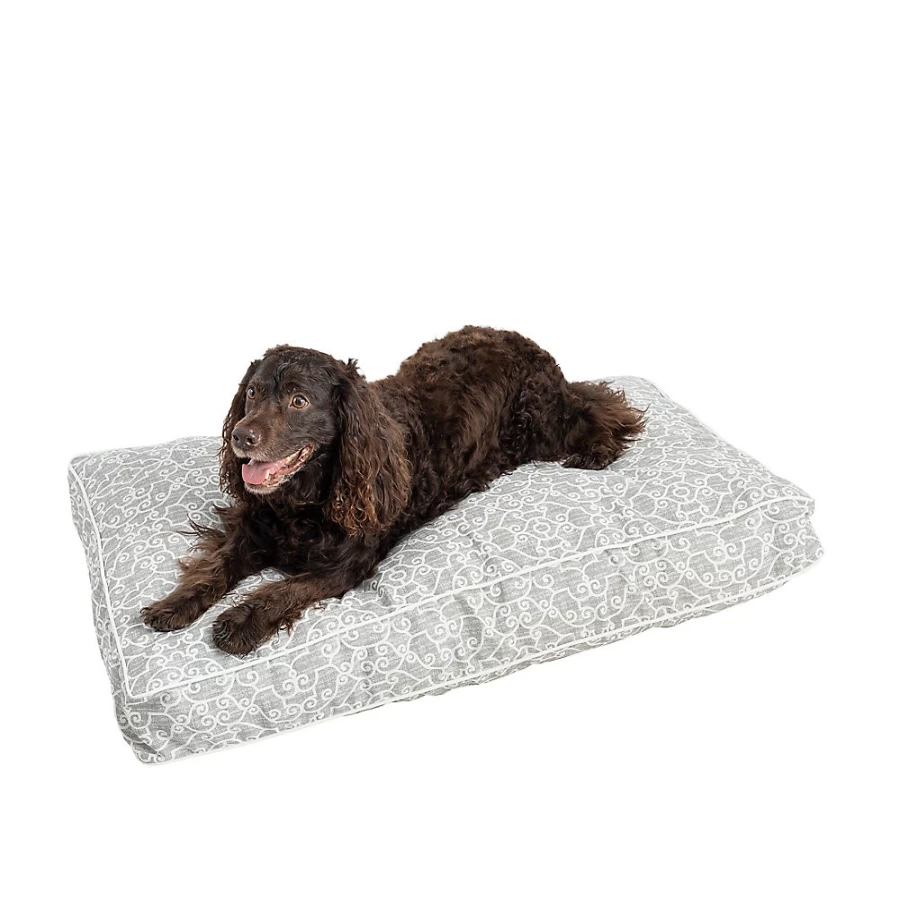 PetSmart Snoozer Ramey Gray Waterproof Rectangle Dog Bed for Indoor & Outdoor Use