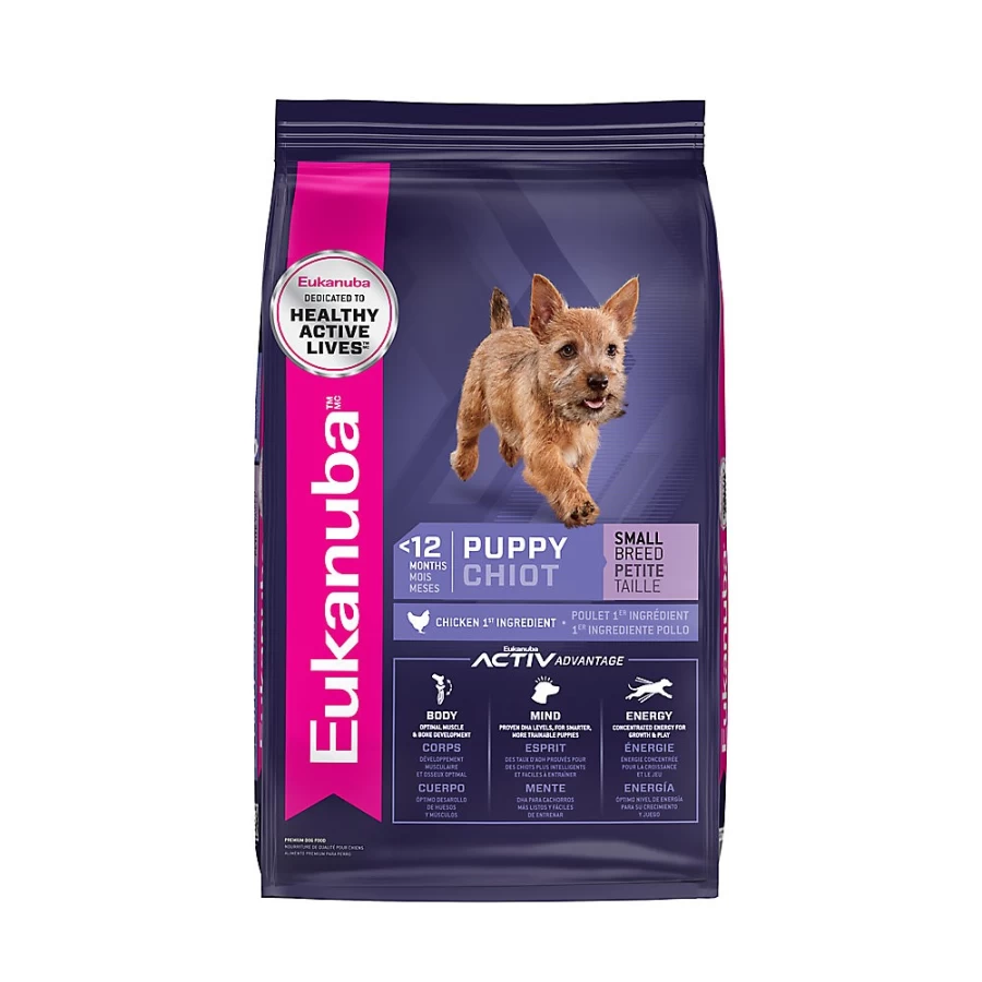 "PetSmart Eukanuba Premium Small Breed Puppy Dry Dog Food for Optimal Growth"