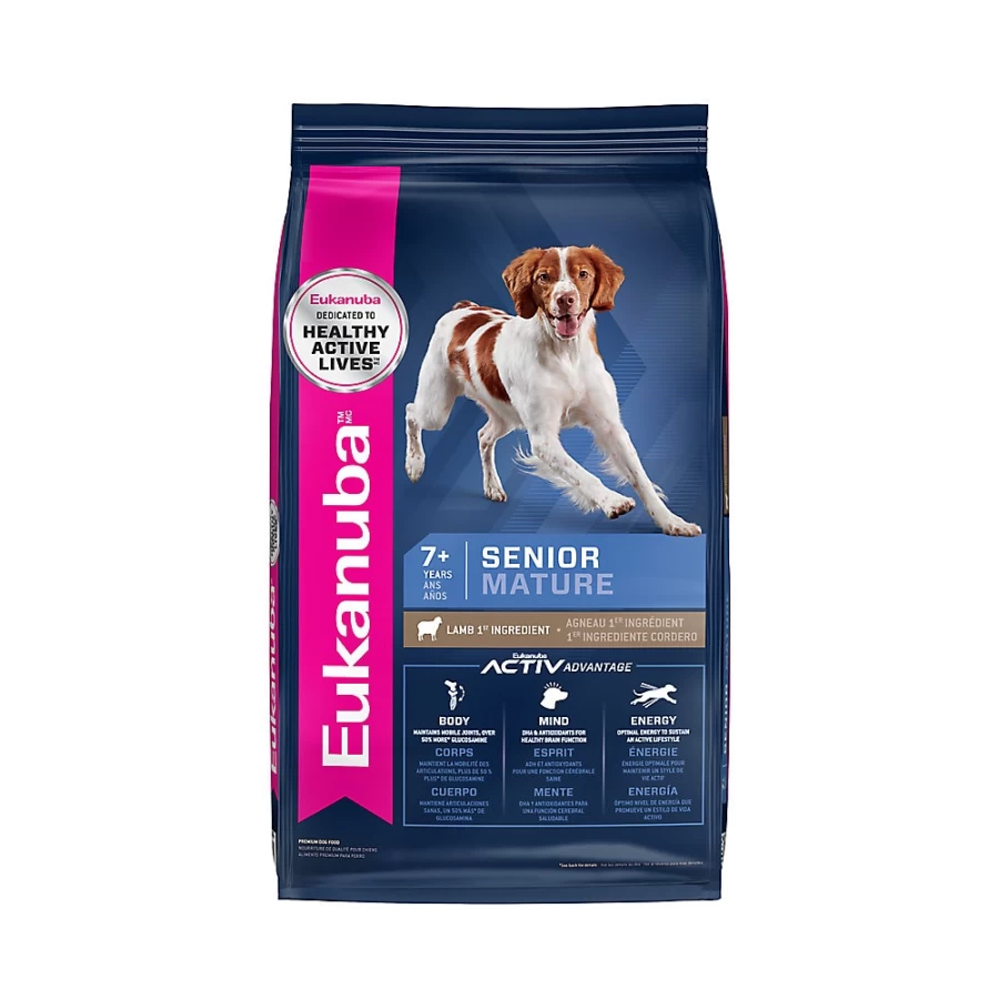 PetSmart Eukanuba Senior Dry Dog Food for Adult Dogs - Lamb & Rice Recipe, High Protein & Balanced Nutrition