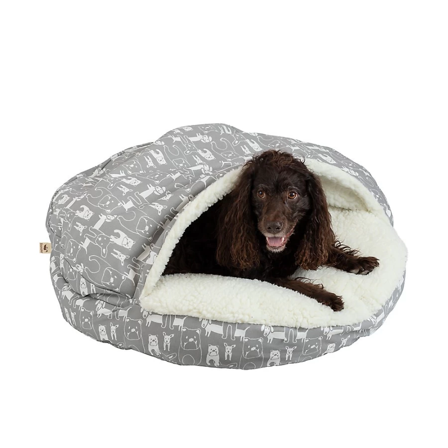 PetSmart Snoozer Wag Collection Cozy Cave Round Dog Bed - Storm Luxury Design for Ultimate Comfort