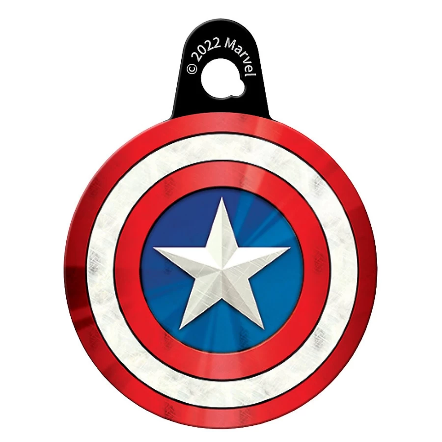 PetSmart Marvel Captain America Shield Design Personalized Dog ID Tag - Engravable Pet Tag