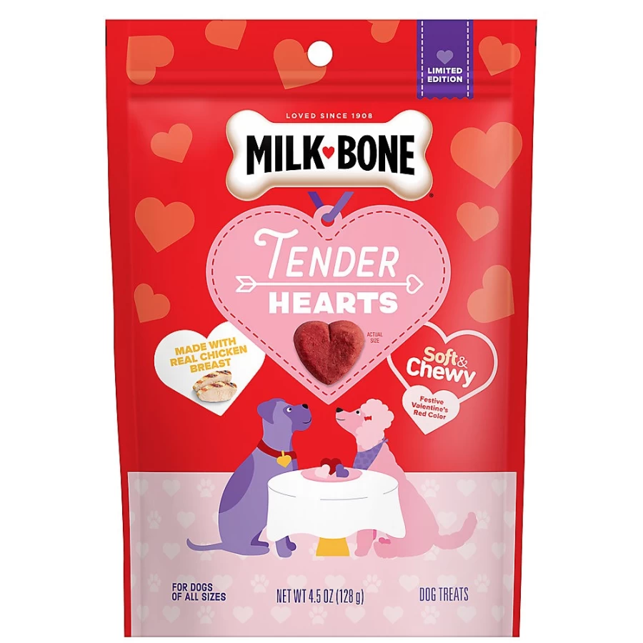 PetSmart Milk-Bone Tender Hearts Soft & Chewy Chicken Flavor Dog Treats for Training & Rewards