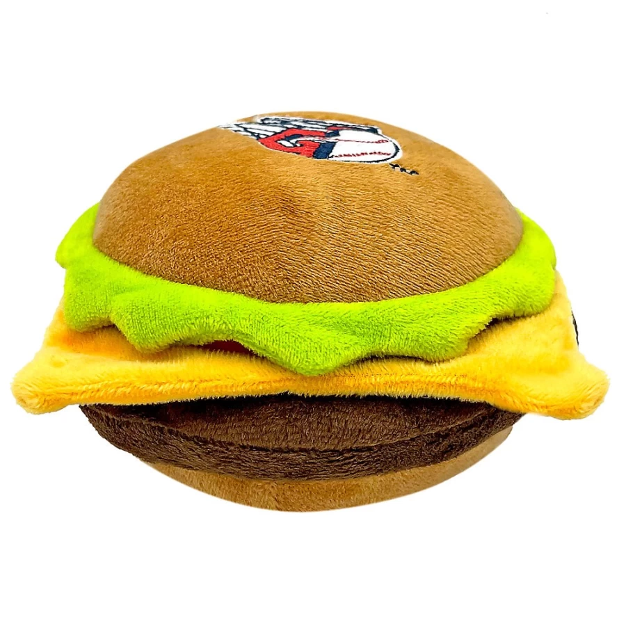 "Cleveland Guardians Themed Hamburger Dog Toy for Pets – PetSmart"