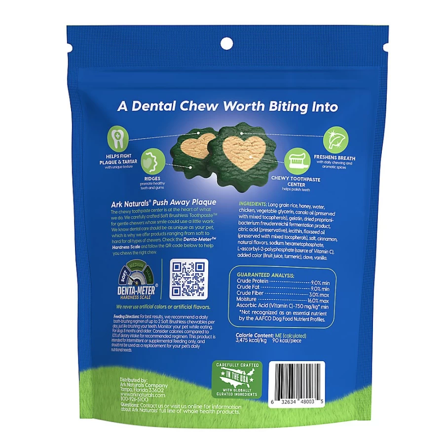 PetSmart Ark Naturals Brushless Toothpaste Dental Chew Treats for Large Dogs - Dog Teeth Cleaning Oral Care