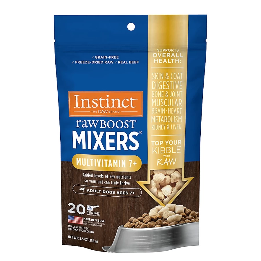 "Instinct Raw Boost Mixers Freeze-Dried Dog Food Topper for Adult & Senior Dogs - Beef Recipe by PetSmart"