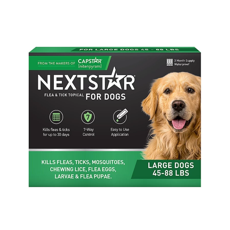 PetSmart NextStar Fast-Acting Flea & Tick Treatment for Large Dogs (45-88 lbs) – Quick Relief & Protection
