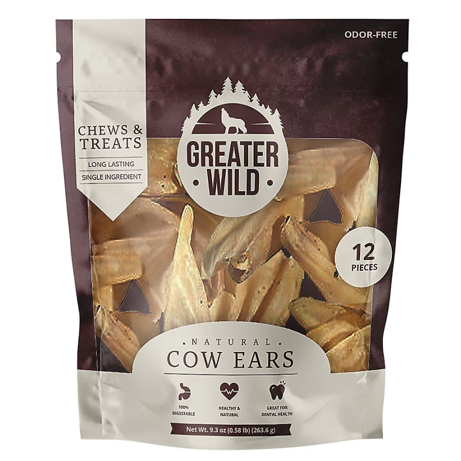"PetSmart Greater Wild Cow Ear Dog Chews - All Life Stage Natural Treats for Dogs"